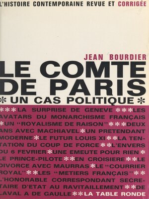 cover image of Le Comte de Paris, un cas politique
